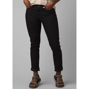 New NWT Womens 8 Tall Prana Kayla Jeans Denim Black Out Stretch 29 X 36 Dark